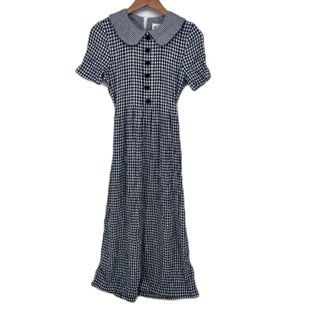 JBS LTD Gingham Cottage Core Prairie Dress Twee Boho Indie‎ Size 6 VTG
